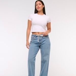 Abercrombie & Fitch Curve Love Low Rise Baggy Jeans